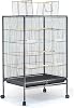 Bird Cage with Play Top and Rolling Stand, Indoor Bird Cage,bird Cages for Parakeets for Parrots Conures Lovebird Cockatiel Parakeets(Black)