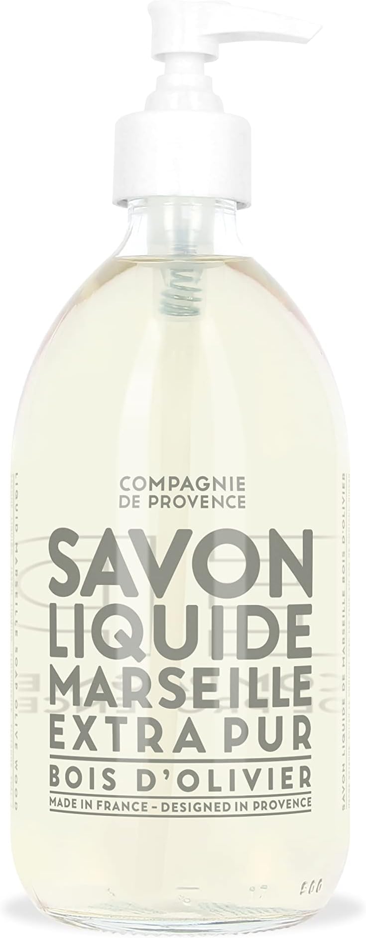- Compagnie de Provence Savon de Marseille Extra Pure Liquid Soap - Olive Wood - 16.7 Fl Oz Glass Pump Bottle