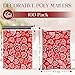 Shop4Mailers Valentines Poly Mailers 10 x 13 Glossy Red Hearts Decorative Plastic Waterproof Bags Shipping Mailing Envelope 2 Mil for Clothes, Apparel, Books Permanent Adhesive Seal (100 Pack, Hearts)