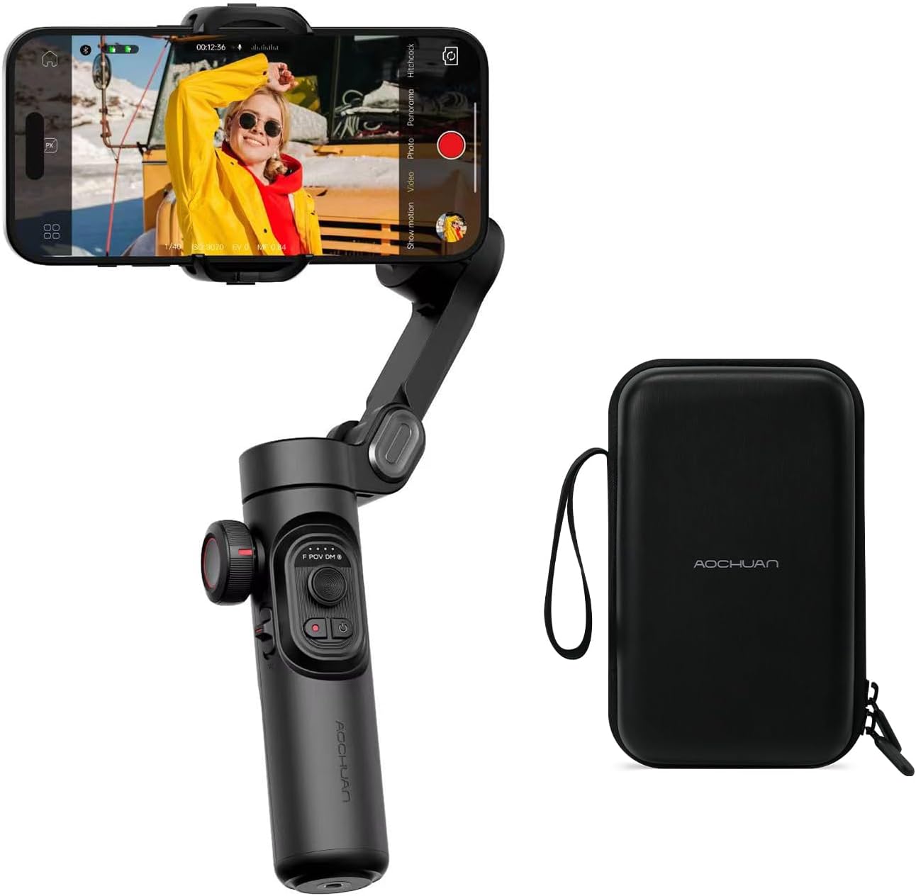 AOCHUAN 3-Axis Gimbal Stabilizer for Smartphone Smart XE & B20 Storage Bag
