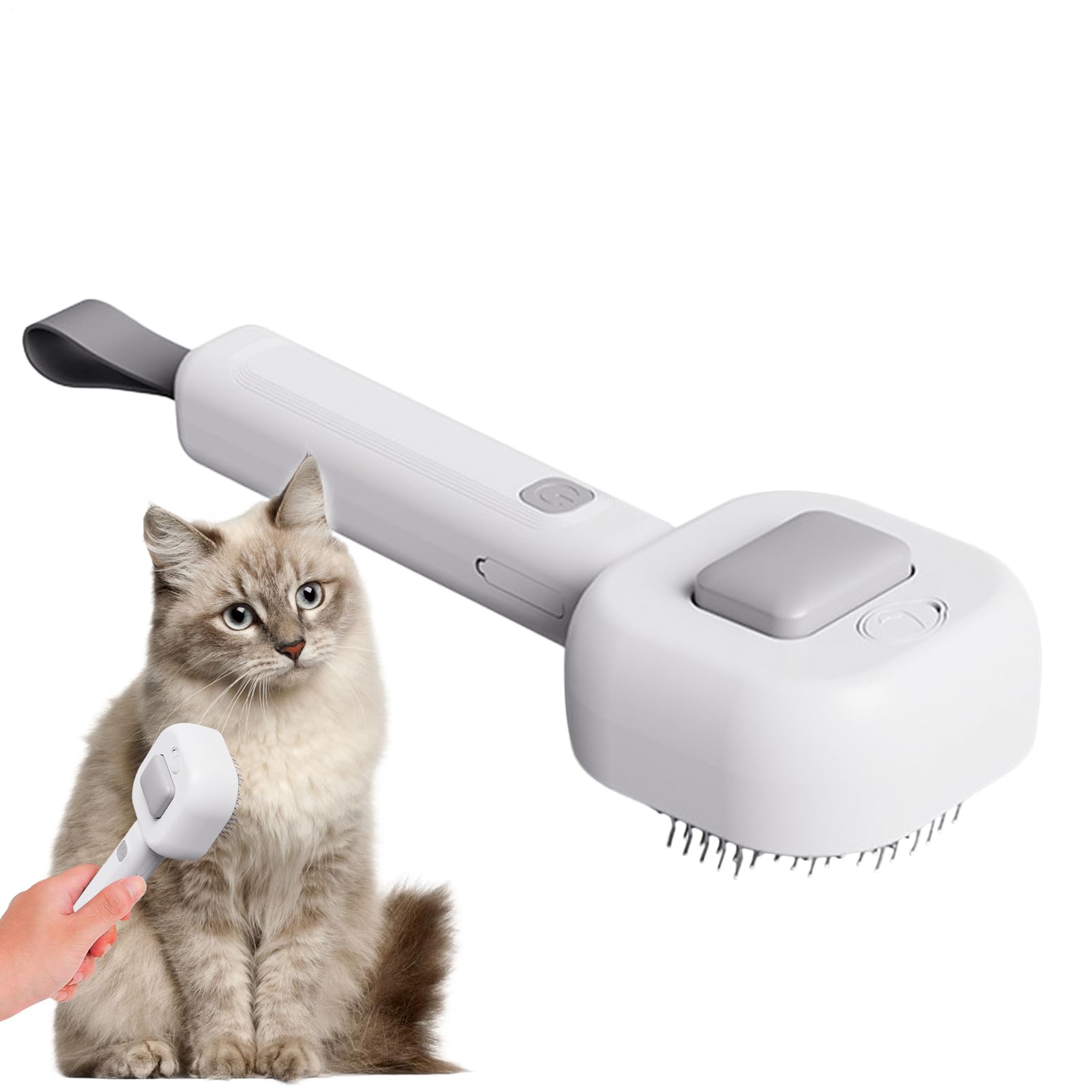 Cepillo Para Gatos Con Agua Herramienta de Aseo con Vapor Suave y | Cepillo de Limpieza para Mascotas Perros y Gatos Masajeador para Pelaje Largo y Corto de Cachorros y