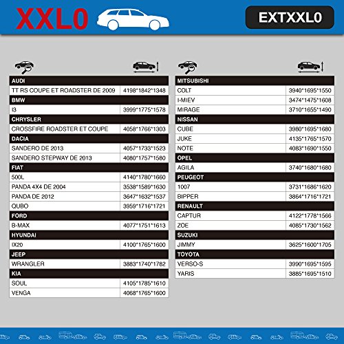 Funda exterior completa para coche S SUMEX Basic, talla XXL de 463x173x143 cm para garaje o calle 4