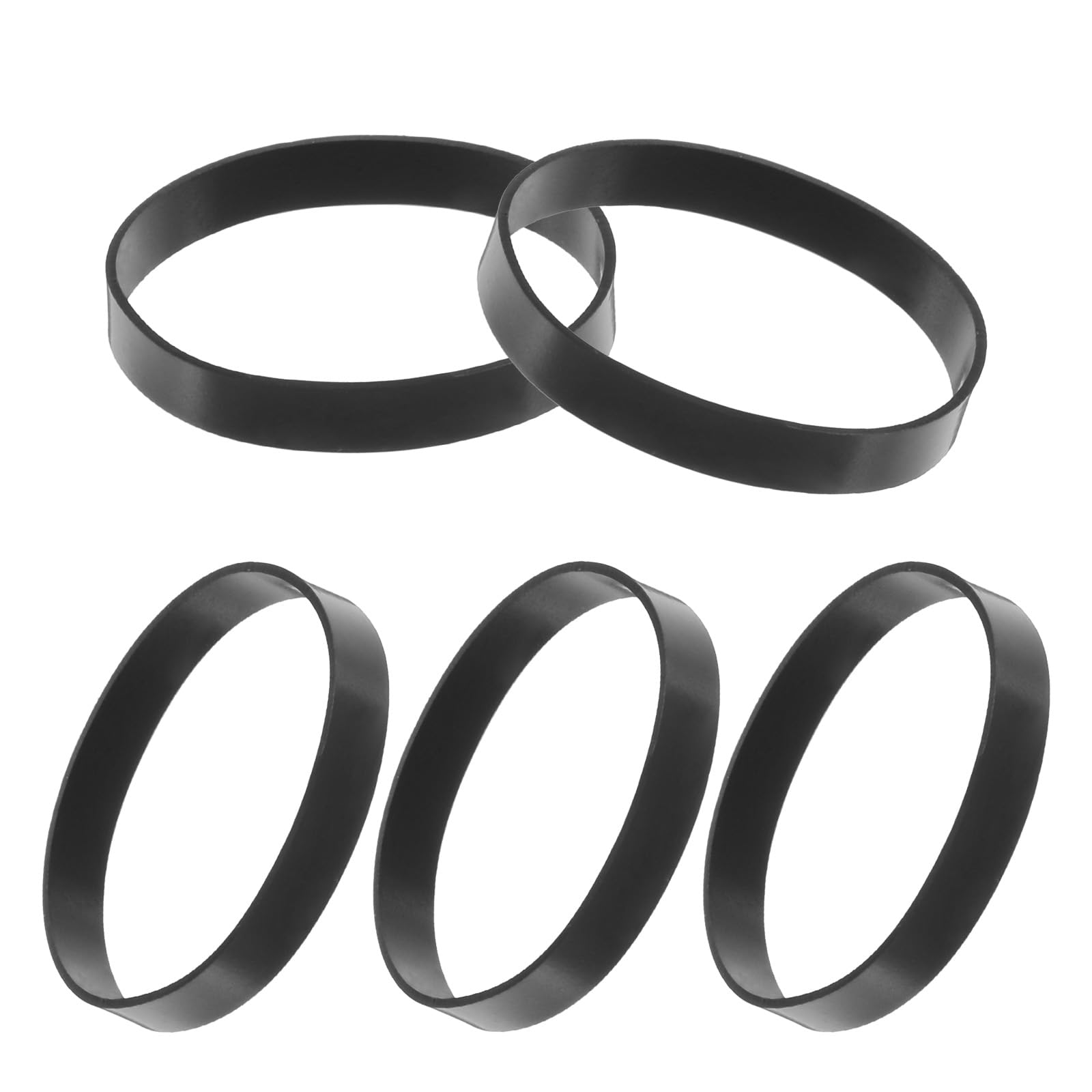Photo 1 of 100 PCS Silicone Flat Rubber Bands 1 inch/25mm Silicone Cable Ties Small Elastic Bands Heavy Duty Rubber Band Black Thick Reusable Rubbers Rings Strong Rubberbands for School Home Office Elasticity