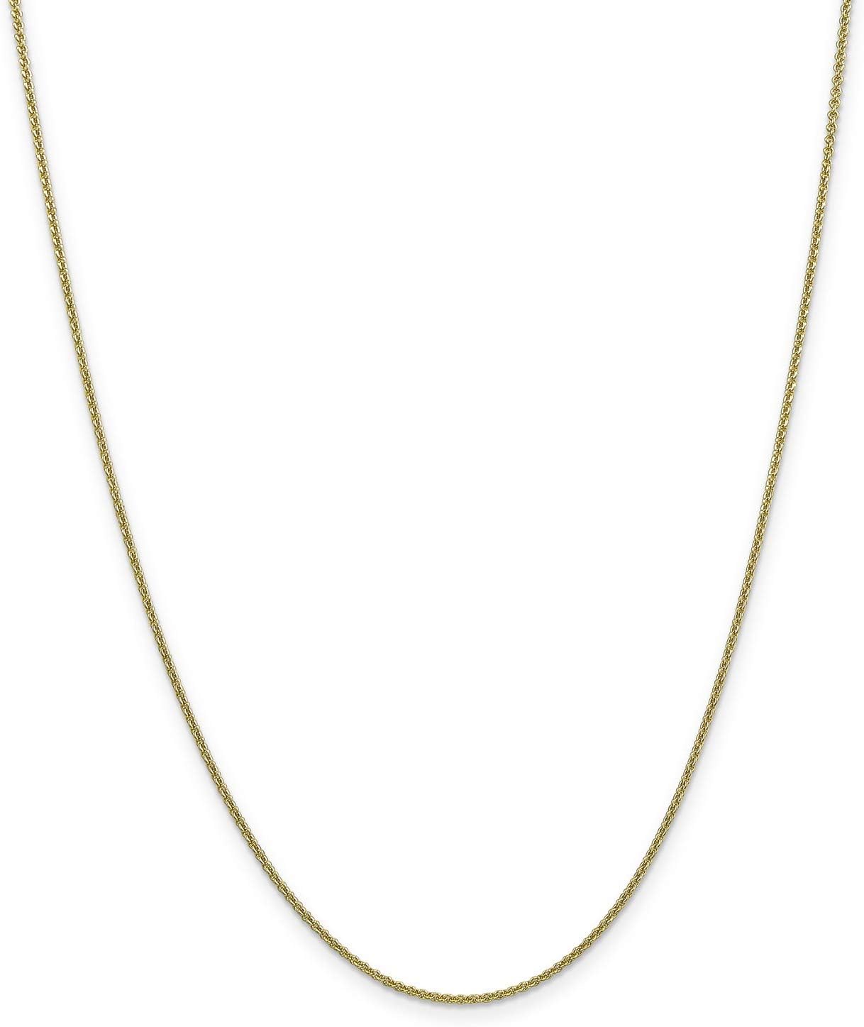 10k Yellow Gold Classic Cable Chain Necklace or Anklet - Image 4
