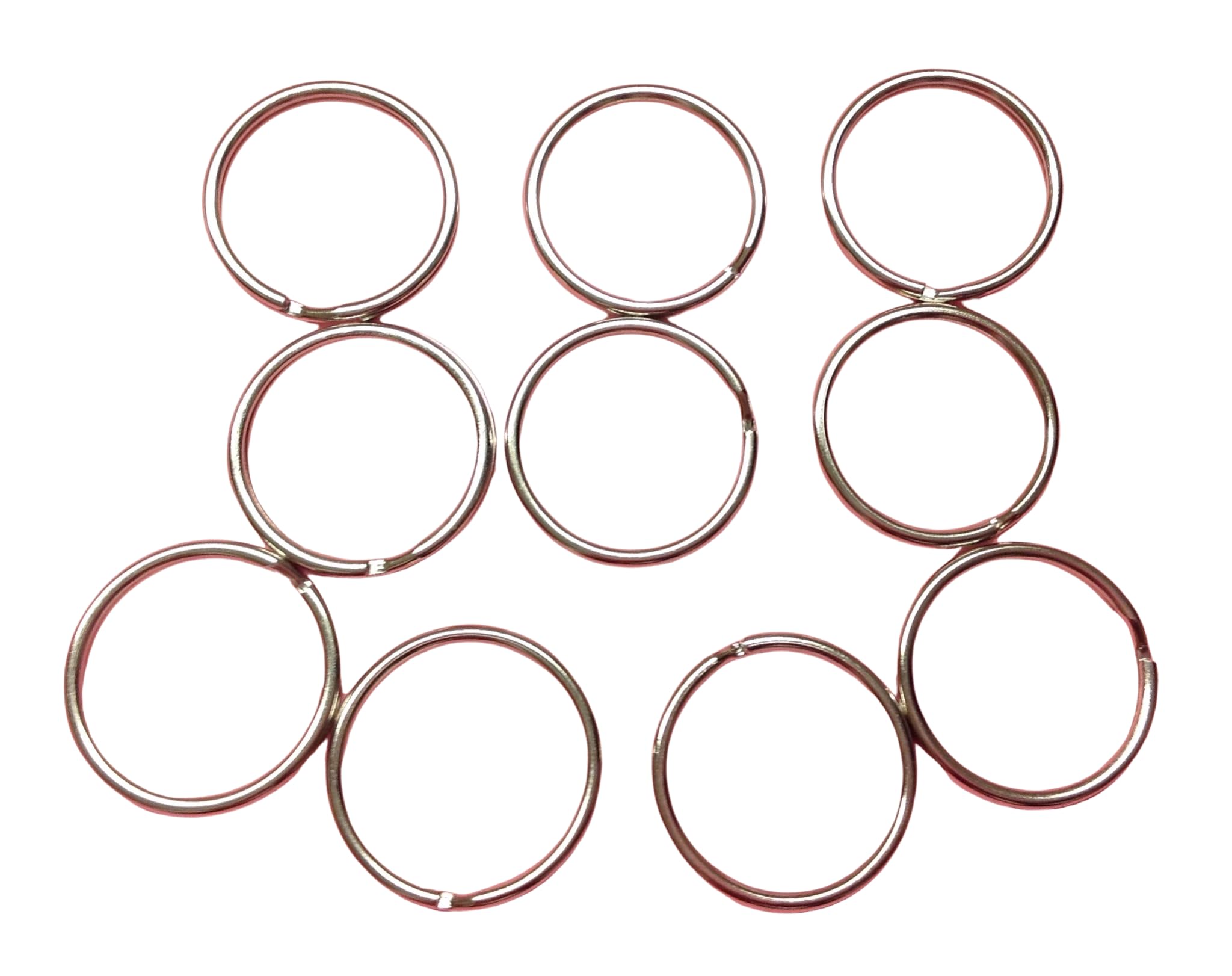 celloexpress 15mm Double Loop Split Ring for Keyrings and Craft Making (Round Silver, Pack of 50)