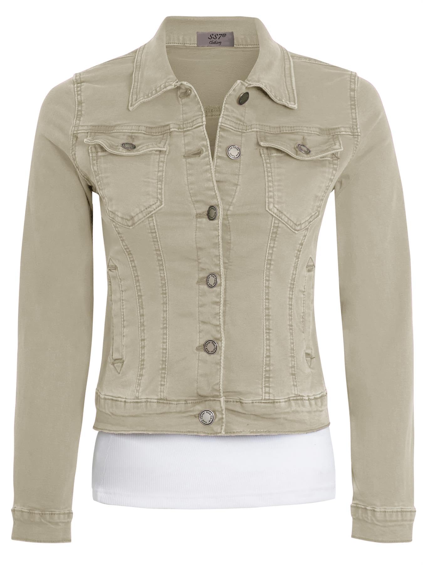 SS7 Veste en jean Femme Vestes stretch haut de gamme