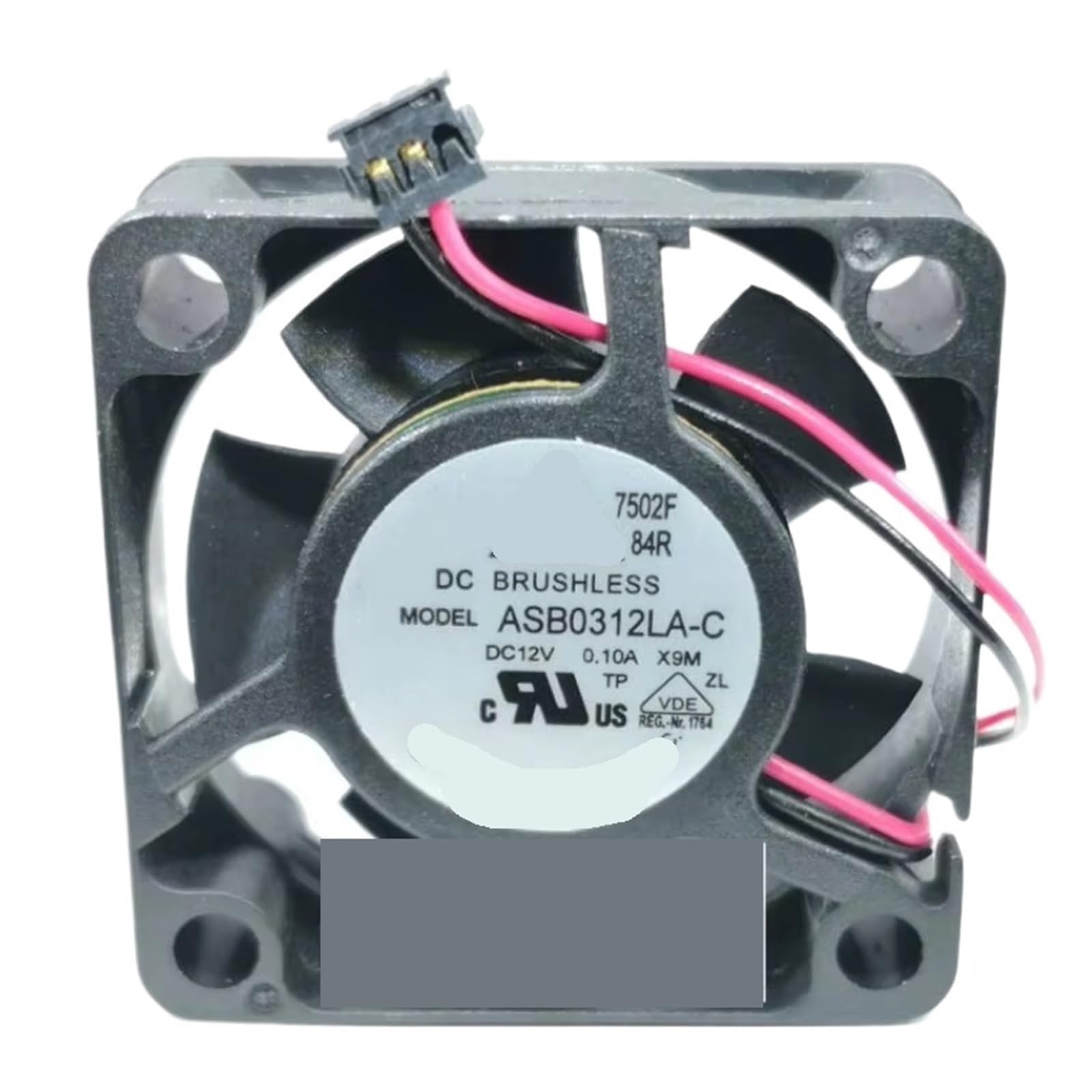 UITGVDQAT ASB0312LA-C DC 12V 0.1A 30x30x10mm 2-Wire Server Cooling Fan