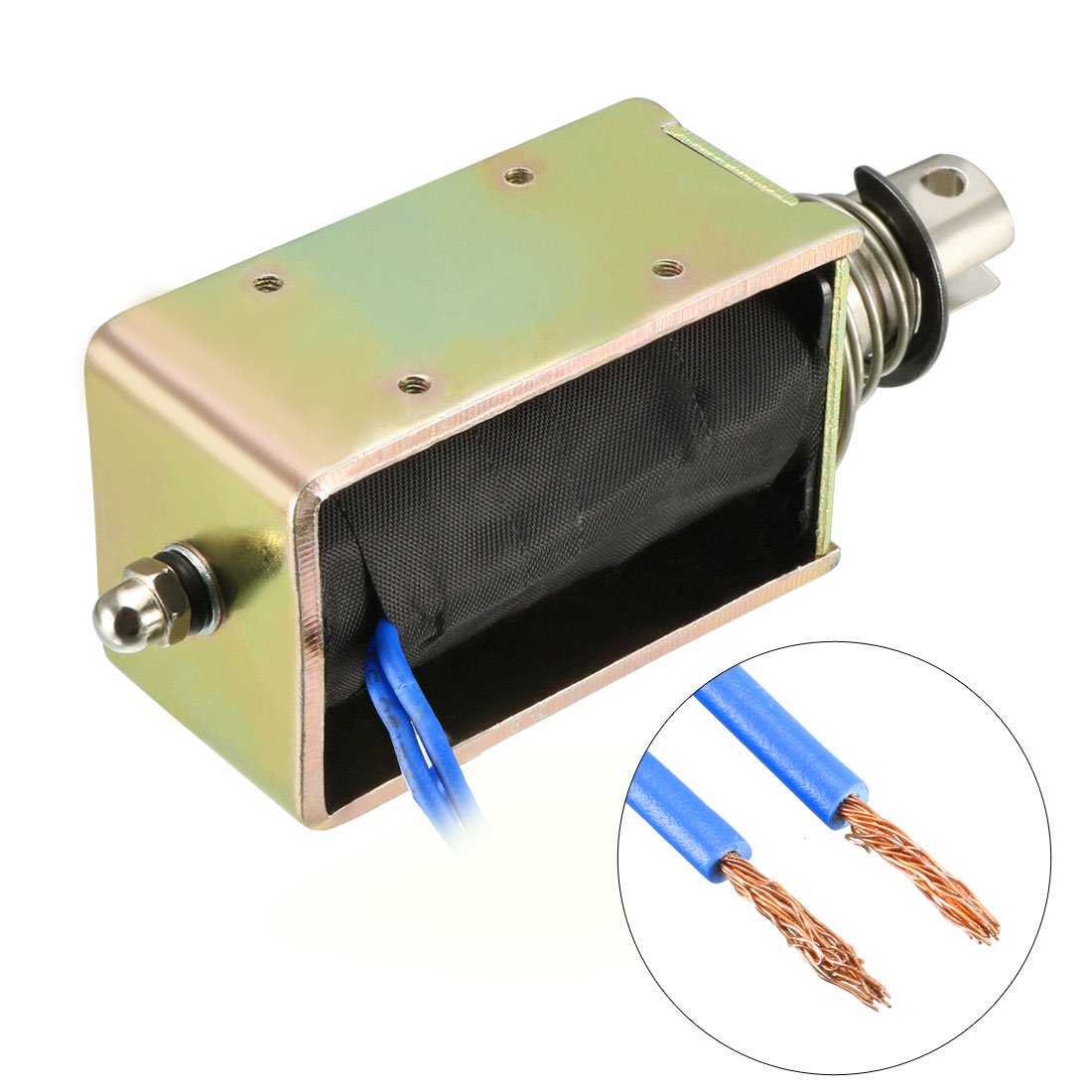 uxcell JF-1264B DC 24V 500mA 55N 10mm Pull Push Type Open Frame Solenoide Elettromagnete