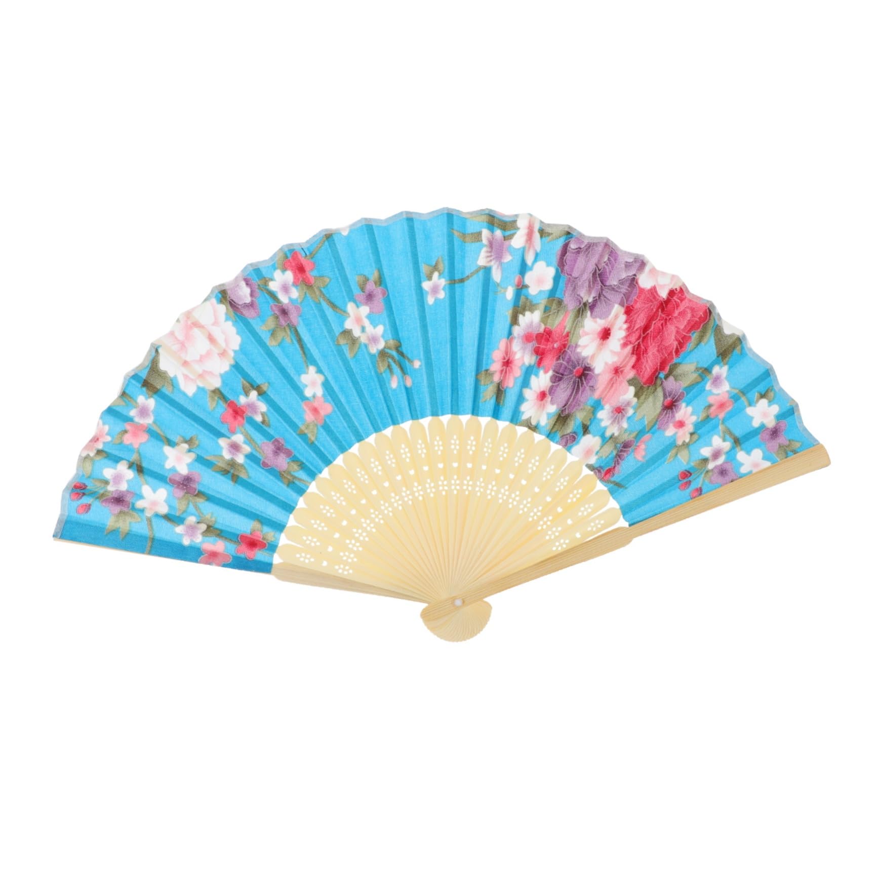 RORPOIR Bamboo Fan Silk Fan Japanese Fan Fold Crafts Wooden