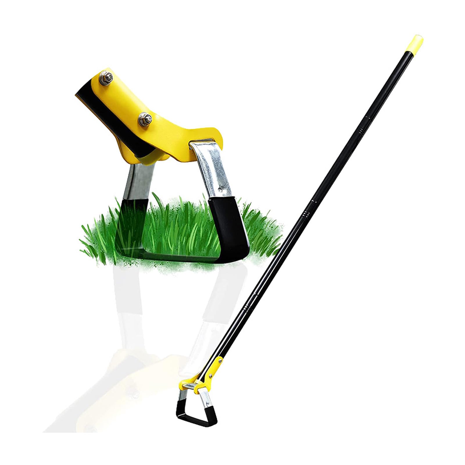 Zappa in acciaio inox con manico ergonomico per una rimozione efficiente dell'erba da giardino e l'allentamento del suolo