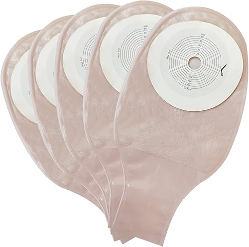 Bolsas de colostomía, suministros de ostomía, 10 piezas, bolsas drenables de una pieza, cierre de clip para el cuidado del estoma de ileostomía