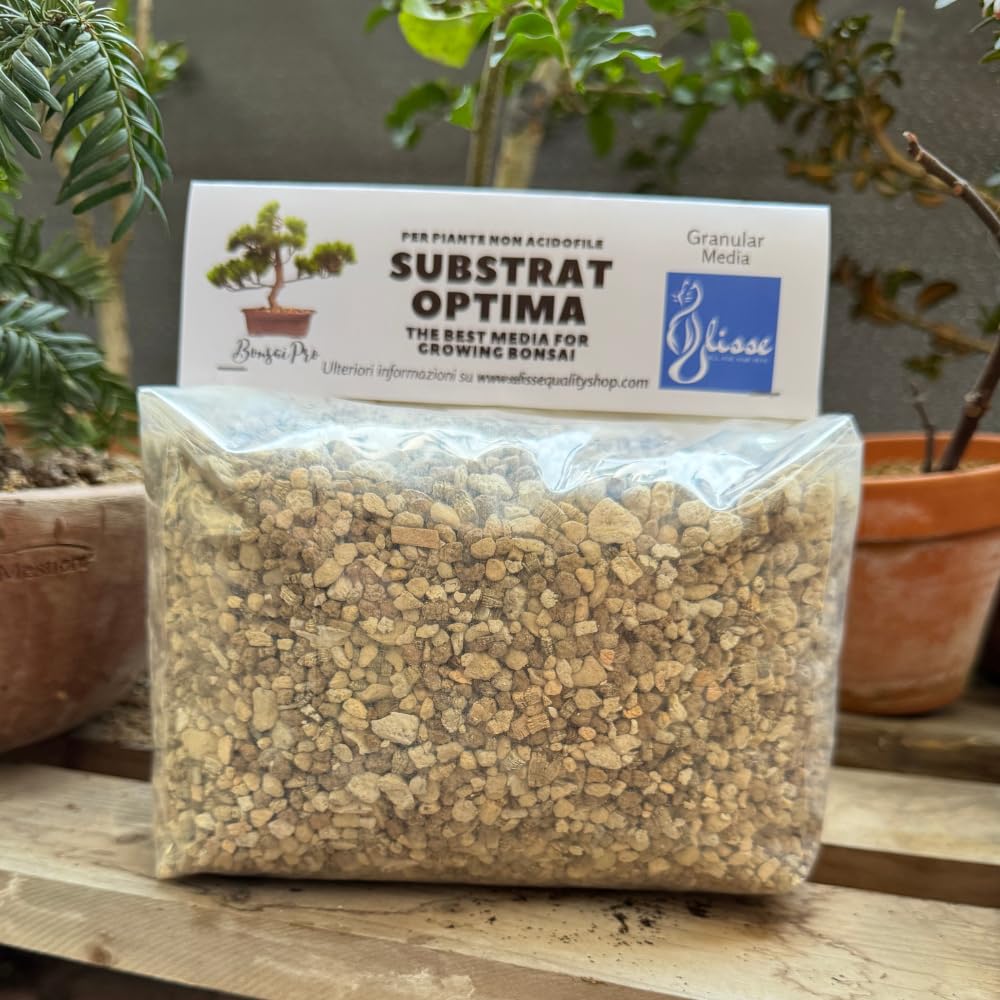 Ulisse® BonsaiPro Substrat Optima, Sustrato profesional para bonsái, mezcla de Akadama, piedra pómez, Kyriuzuna, zeolita, vermiculita, drenaje y nutrición ideales, listo para usar, para plantas no