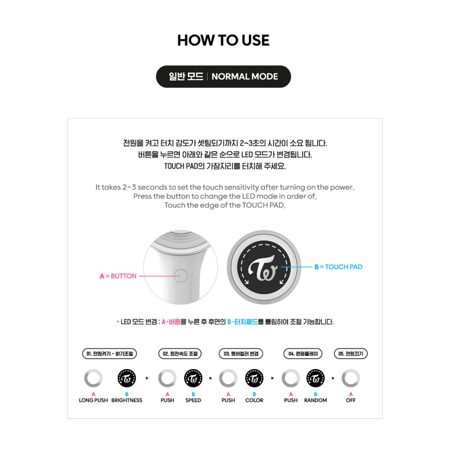 TWICE Official Light Stick Candybong Infinity Set with Strap & Pin Badges