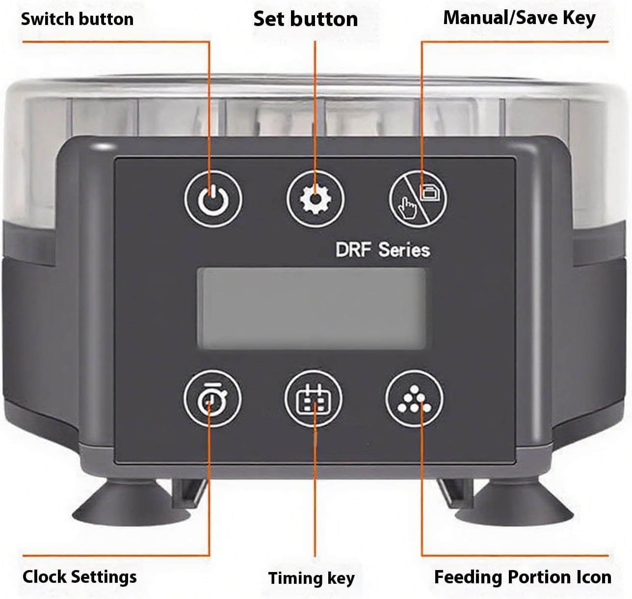 Small Round Water Pet Food Distributor Clock Controlled Portion Management Automatic Marinepark Fish Supplier