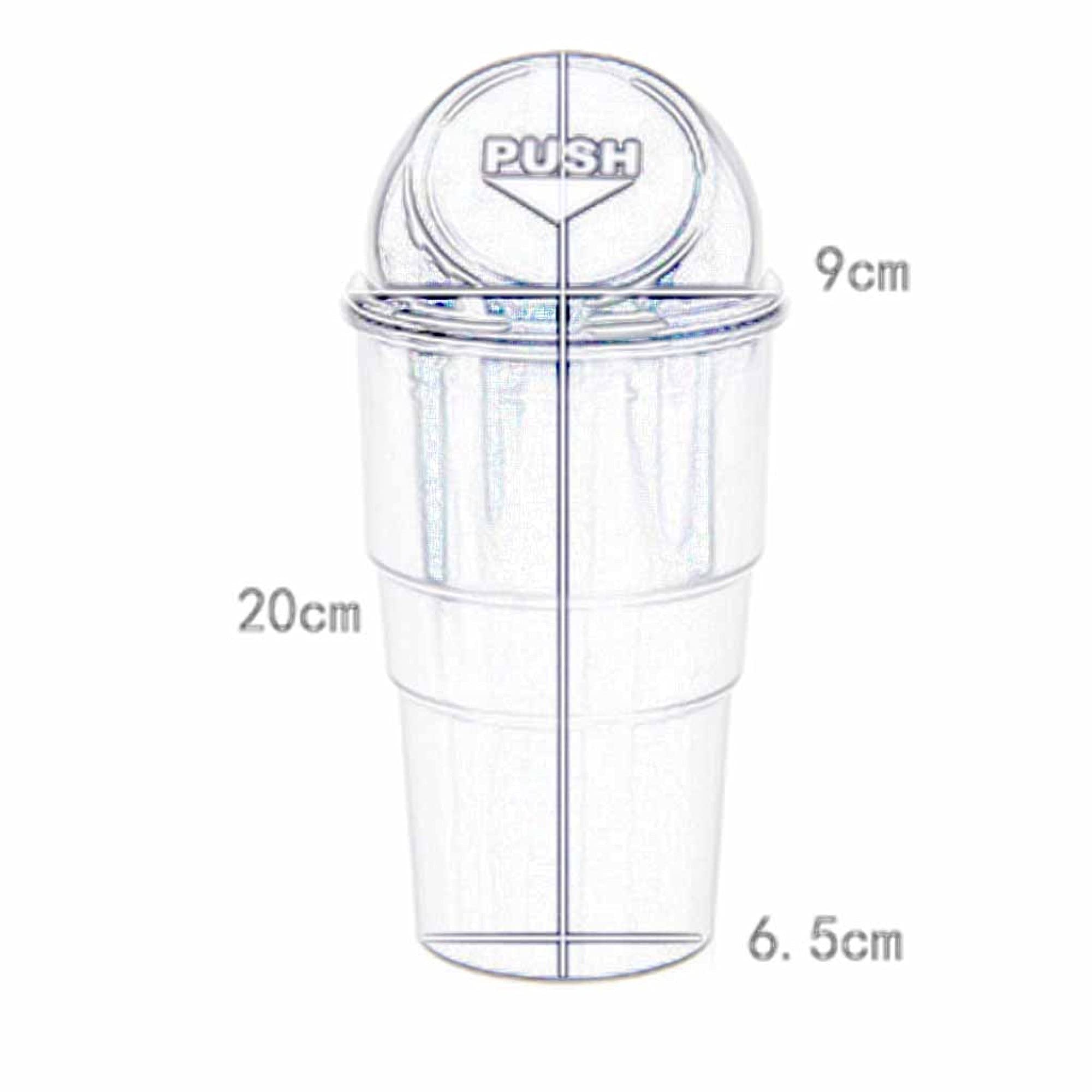 Mülleimer,Selbstelastisch Auto Lagereimer,Runden Mülleimer,Mini Müll Verdicken/Gelb / 6.5x20cm