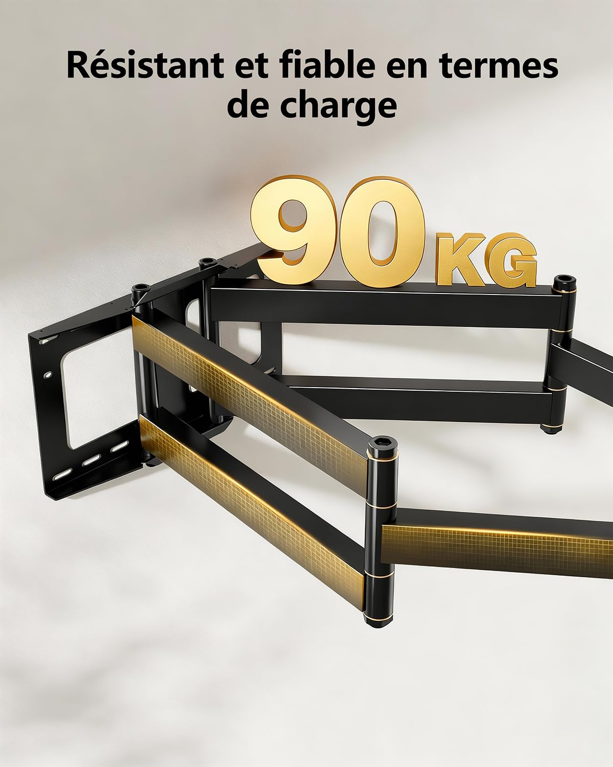 FORGING MOUNT Support Mural TV à Extra Longue, Portée 1090 mm, 50-95 Pouces