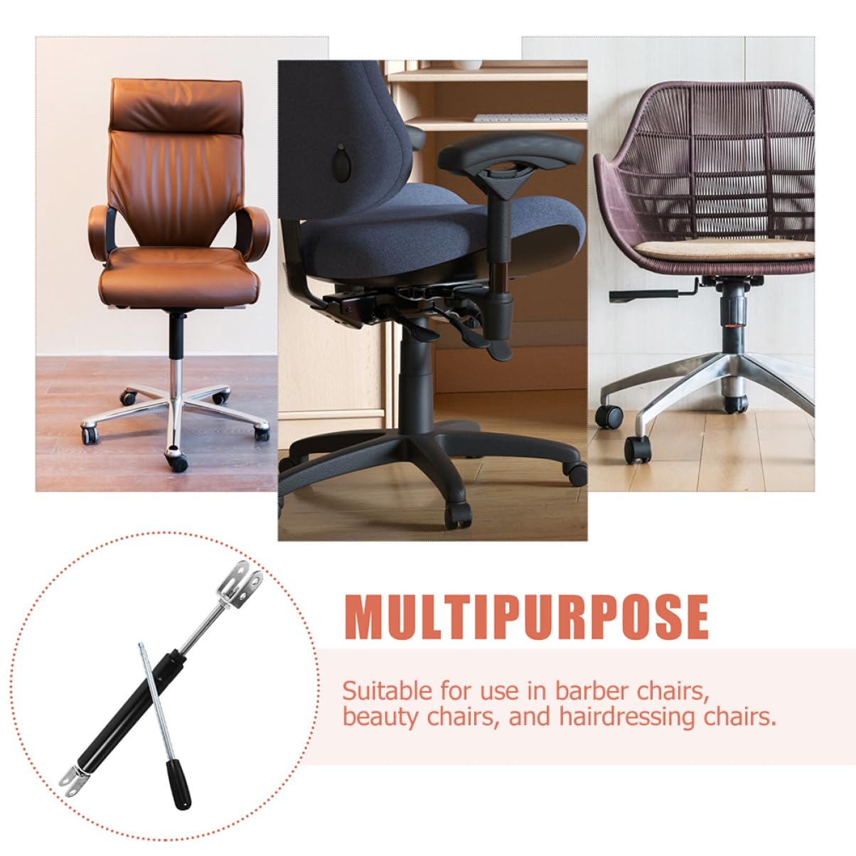 Cabilock 2ensembles Tige de Ressort à Gaz pour Fauteuil de Coiffure Accessoire de Salon Tige de Pression de Gaz pour Fauteuil Rechange de Remplacement Fixation