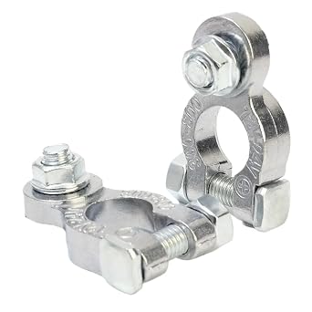 Battery Terminal clamp Connector Electronic Terminal Clip Auto Batteries Connector Auto Batterys Connection Post Head Batterys Connection Terminal Modification ClampB Aluminum