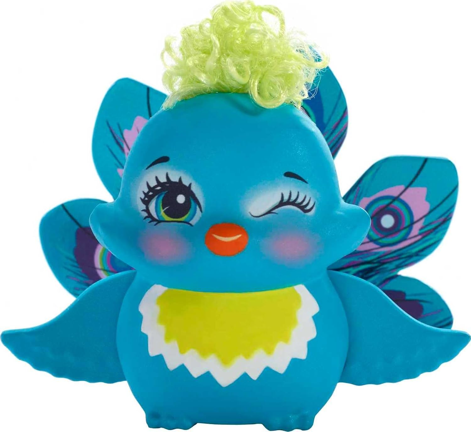 Enchantimals Patter Peacock Doll & Flap Figure, 6-inch small doll, with long purple hair, peacock wings, removable skirt, headpiece and shoes, Gift for 3 to 8 Year Olds,Multicolor