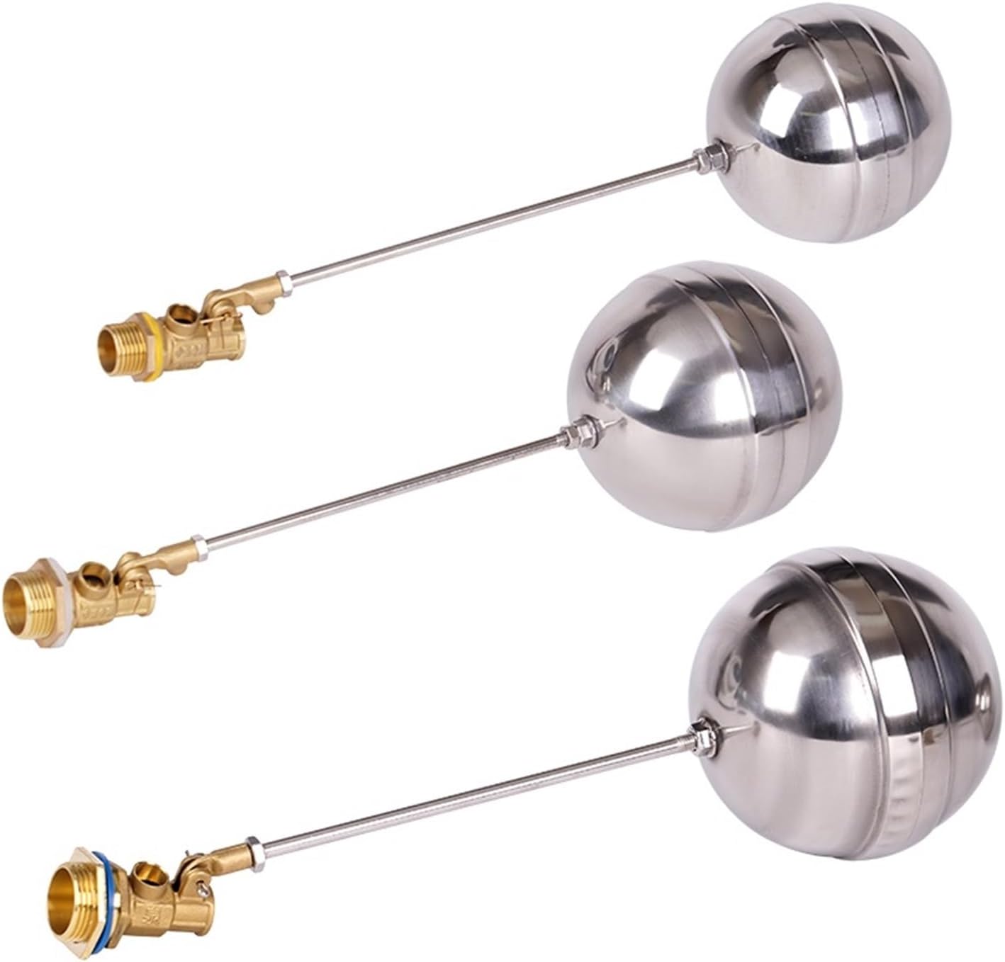 Stainless Steel Float Ball Valve Brass Water Float Ball Valve Copper Valve Water Tank Liquid Level Control Toilet Valve for Industry 1/2" 3/4" 1"(DN15)
