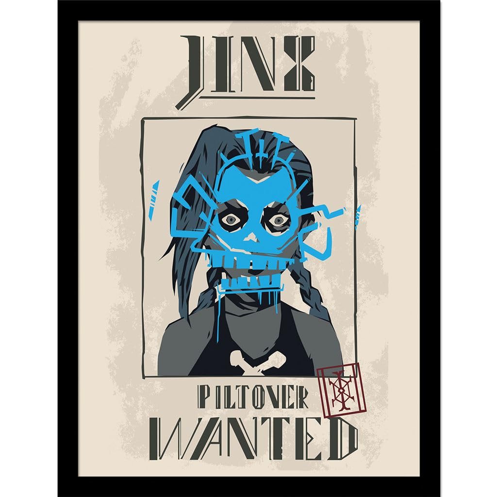 Pyramid International Arcane Wanted 30 x 40 cm Framed Collector Print, Officially Licensed League of Legends Artwork, One Size