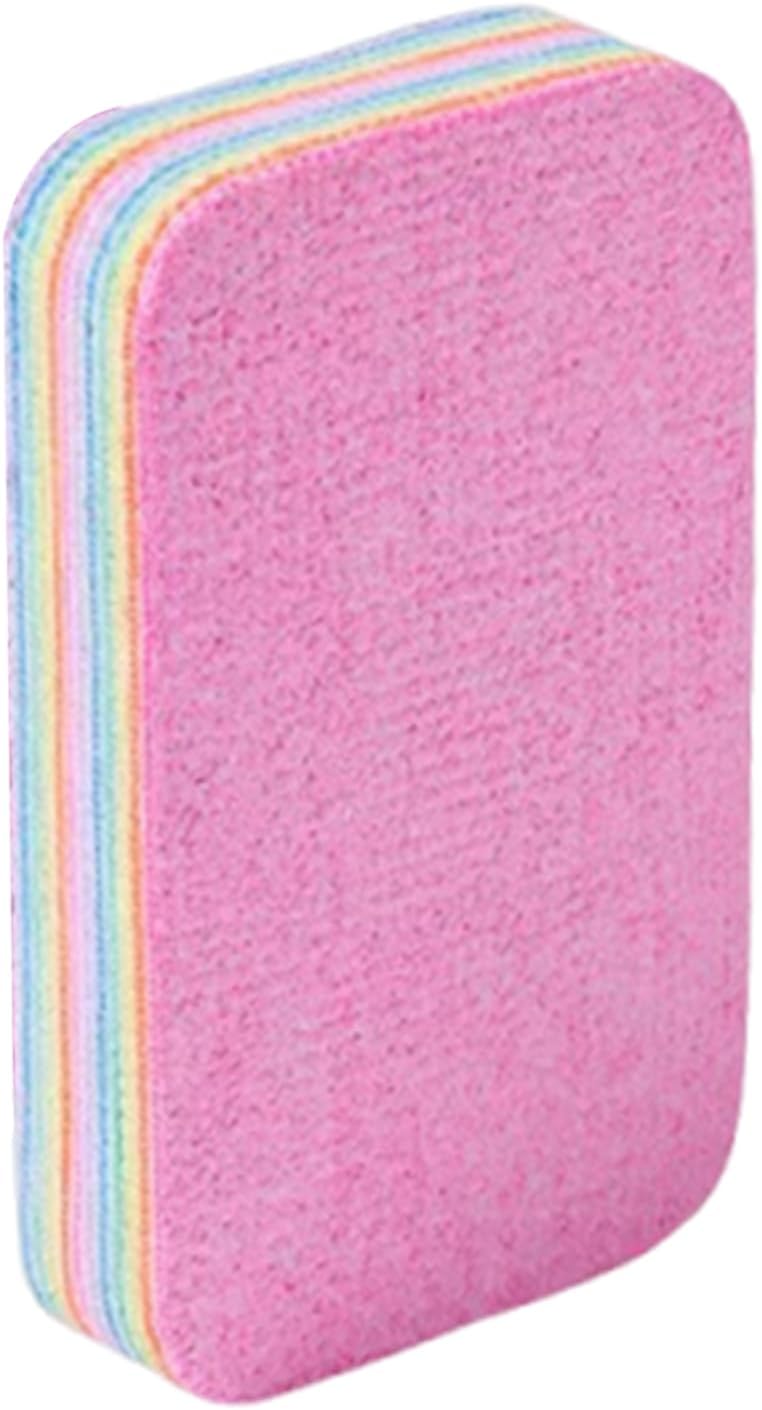 Scouring Pads - Microfiber Sponge | Scrub Sponge | Reusable Cleaning Pads | Kitchen and Bathroom Cleaning Products | Peelable Scruber Absorbent Cleaner for Bathroom Pot Household Kitchen Dish Bowl Wi