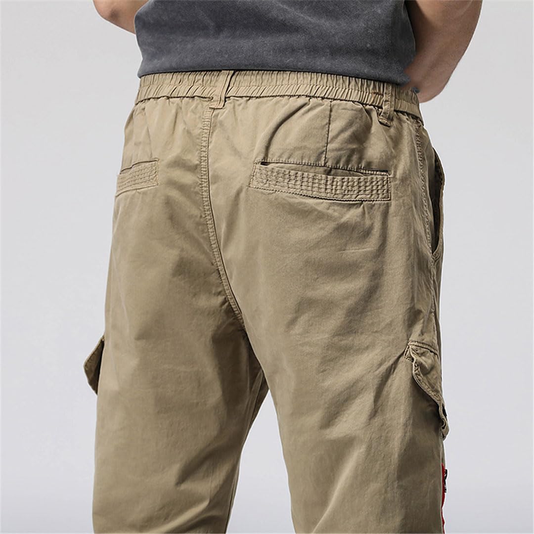 Vogrtcc Pantalones Cargo para Hombre, con Múltiples Bolsillos, De Algodón Elástico, Informales, Militares, Tácticos