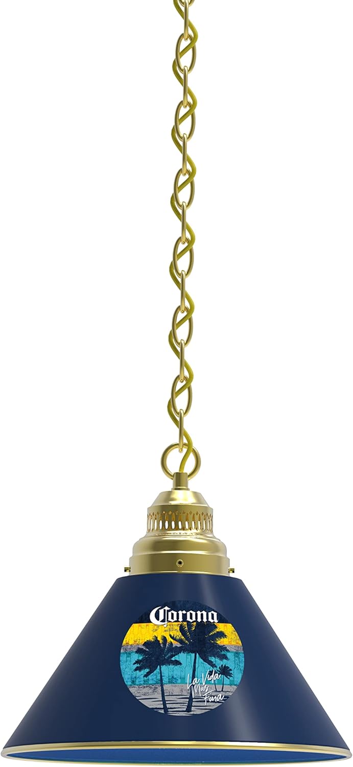 Holland Bar Stool Co. Indoor Modern Bright Ceiling Pendant Lighting Shade Corona (Sunset) Pendant Light with Brass Fixture