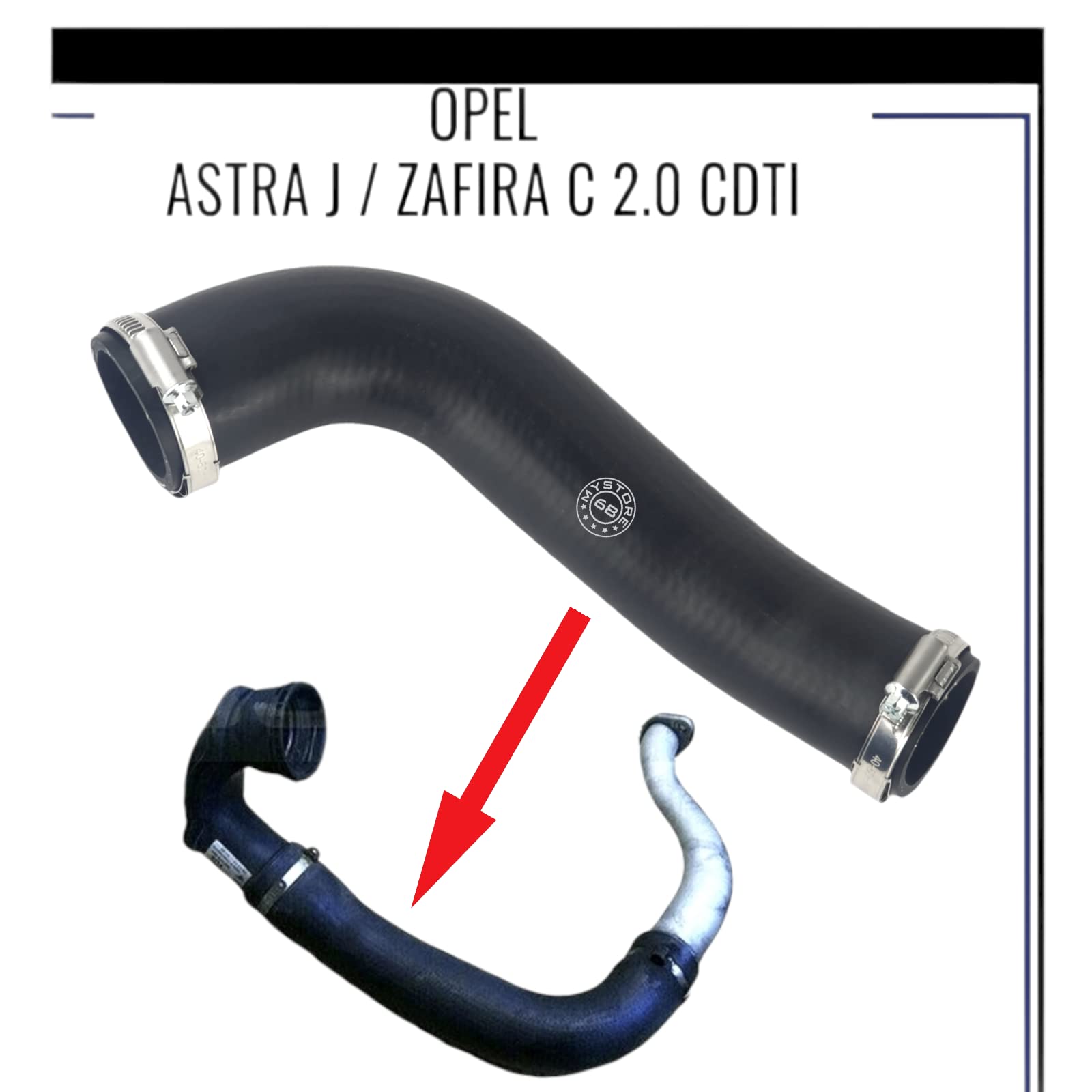 LLS-GERMANY Ladeluftschlauch Turboschlauch Kompatibel mit O.p.e.l. Astra J, 2.0 CDTi, 860291 13265274, 860169, 13386923