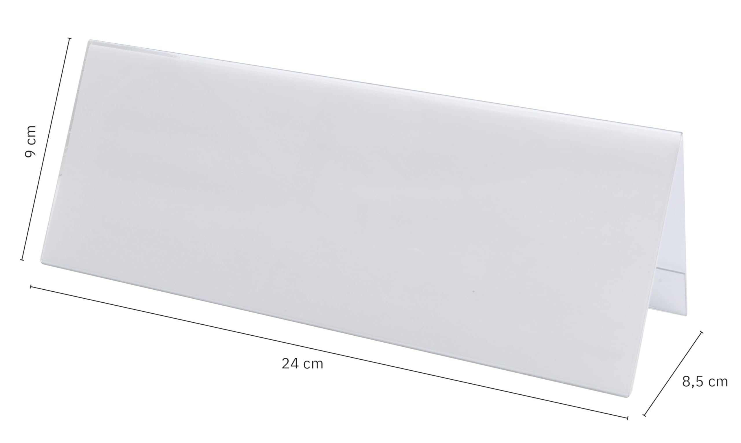 SIGEL TA130 Soporte de sobremesa, forma de tejado, Plástico duro, para 240x90 mm, 5 unds.