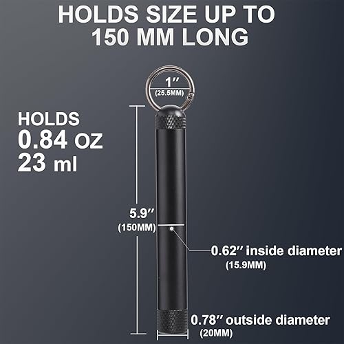 Miniatura 2 de Contenedor hermético - Contenedor de tubo de botella de almacenamiento de metal - Funda impermeable - Tubo de almacenamiento de llavero - Contenedor
