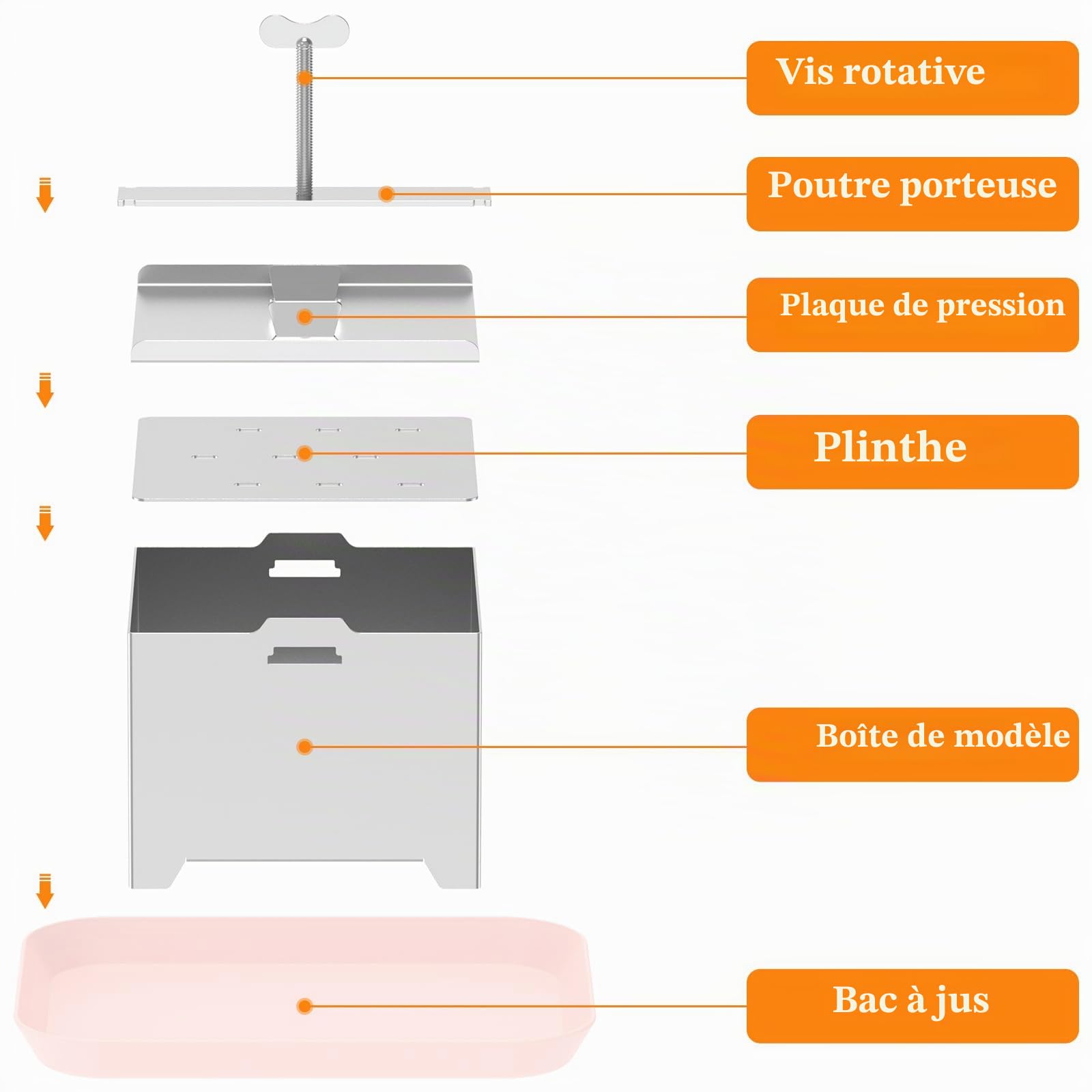 Presse à tofu en acier inoxydable 500 g avec bol et étamine pour fromage fait maison