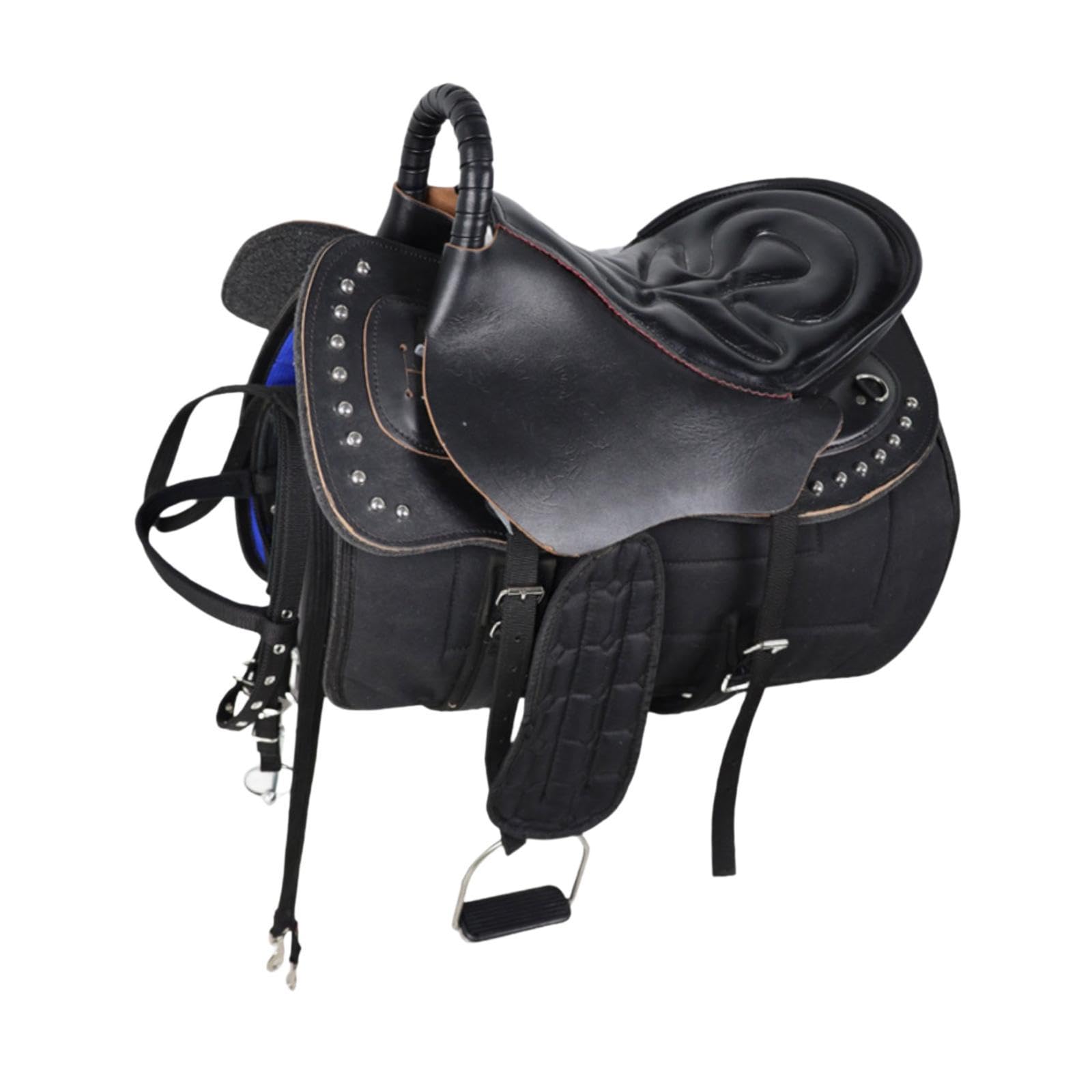 Silla de Montar para Caballo Completa Almohadilla Antideslizante Fácil de Colocar Material Uso Versátil Adecuado para Montar Ejerci