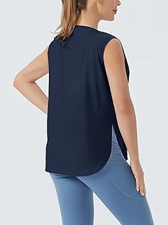 Women's Workout Tank Tops Loose Fit Sleeveless Cotton Running Shirts