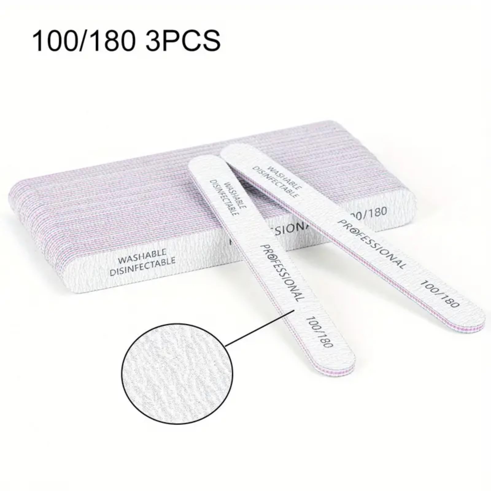 10 PCS Nail File and Buffer Set - Professional 7-Sided Manicure Tools Kit with 100 180 Grit Portable — view 4