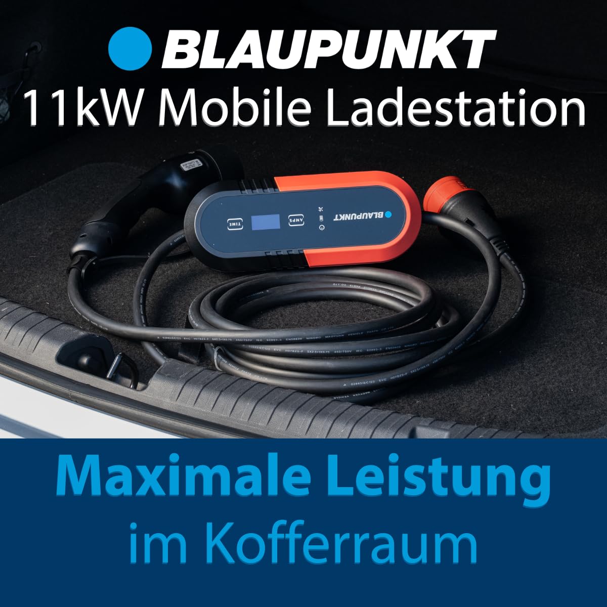 Blaupunkt P3P6MT2 przenośna stacja ładująca do samochodu elektrycznego typ 2 16 A 11 kW
