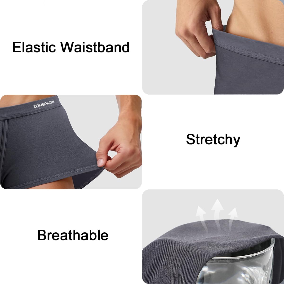 Men's Bulge Enhancing Underwear Dual Pouch Boxer Briefs Soft & Breathable Trunk Underwear for Men - Image 2