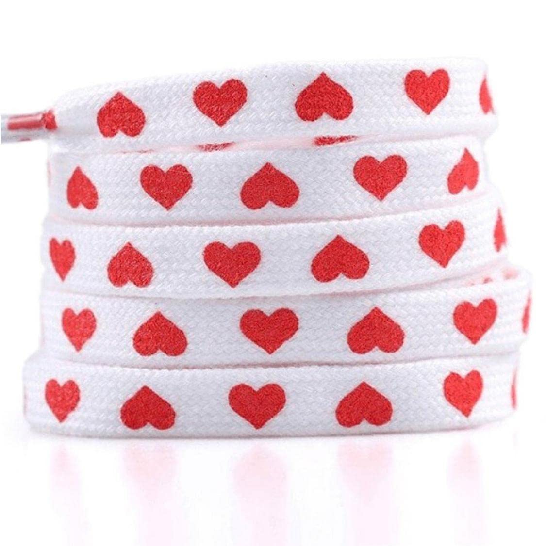 Danlai White Flat Heart Shoelaces For Sneakers Suitable For Shoe Laces Sport Shoelace For Shoes