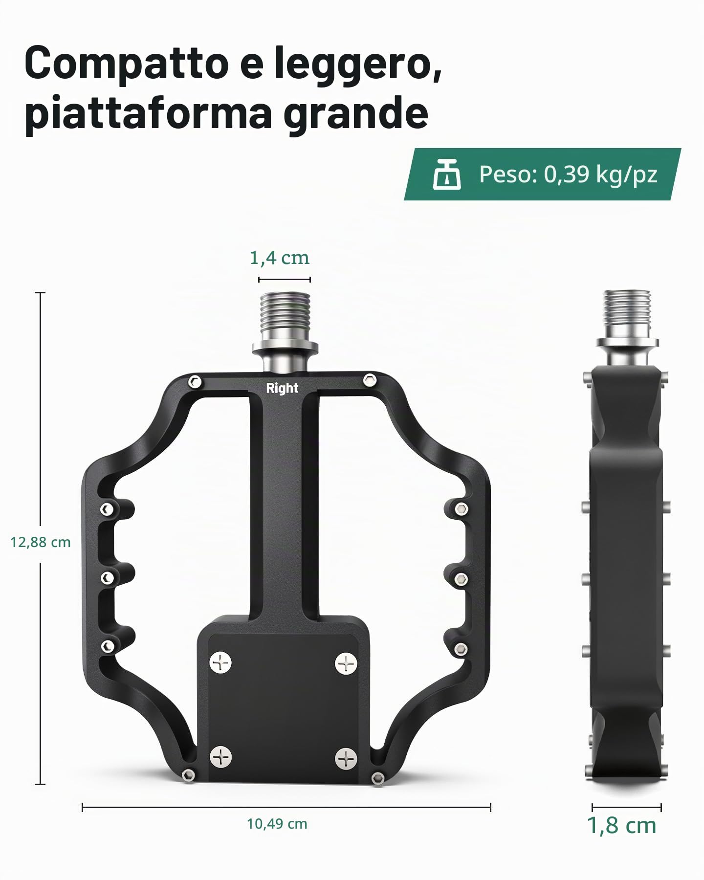 Pedali Bici con Supporto AirTag Nascosto, Localizzatore GPS Antifurto Impermeabile IP67, Alluminio CNC 9/16 Pollici, Antiscivolo Leggeri per MTB, Bici da Strada, E‑Bike