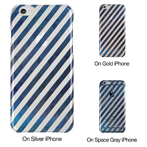 Electronic Silk Road Iphone 6 Case, Esr The Beat Series Protective Case Bumper[Scratch-Resistant] Hard Back Cover With Clear And Blue Twill Pattern For 4.7 Inches Iphone 6 (Blue Stripe) #TOP1