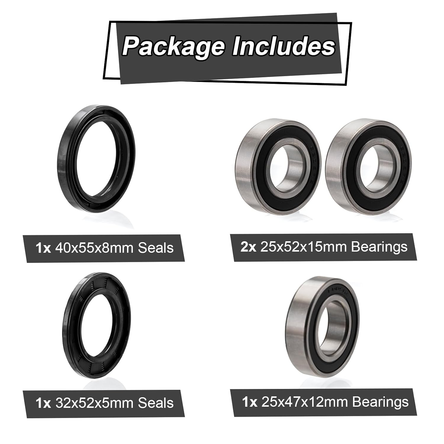 Mofun Rear Wheel Bearing Seal Kit Compatible with Kawasaki Ninja ZX-6R ZX-7/R/RR ZX-9R ZX-14/R(ABS) Z1000 1991-2024