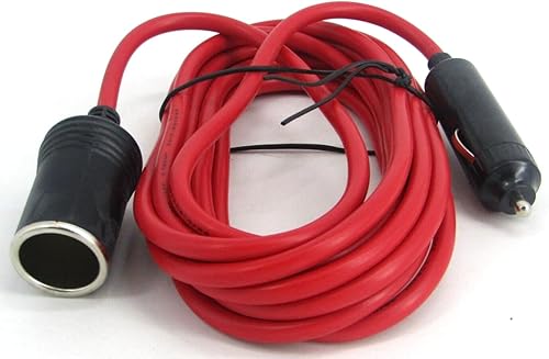 Miniatura 2 de Cable de extensión de enchufe de encendedor de cigarrillos de 12 pies resistente de 12 voltios