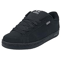 Etnies Kingpin – Stile Classico Heritage dello Skate con Look gonfiato di Tendenza, Cupsole Rinforzata, vestibilità Ammortizzata, Sneakers per Ogni Giorno – Black, Black – 42.5