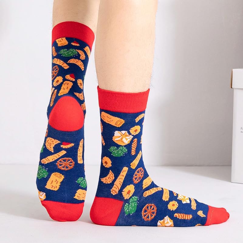 Mens Funny Socks Crazy Novelty Crew Socks Colorful Cotton Cozy Funky Graphic Patterned Space Food Animal Socks - Image 5