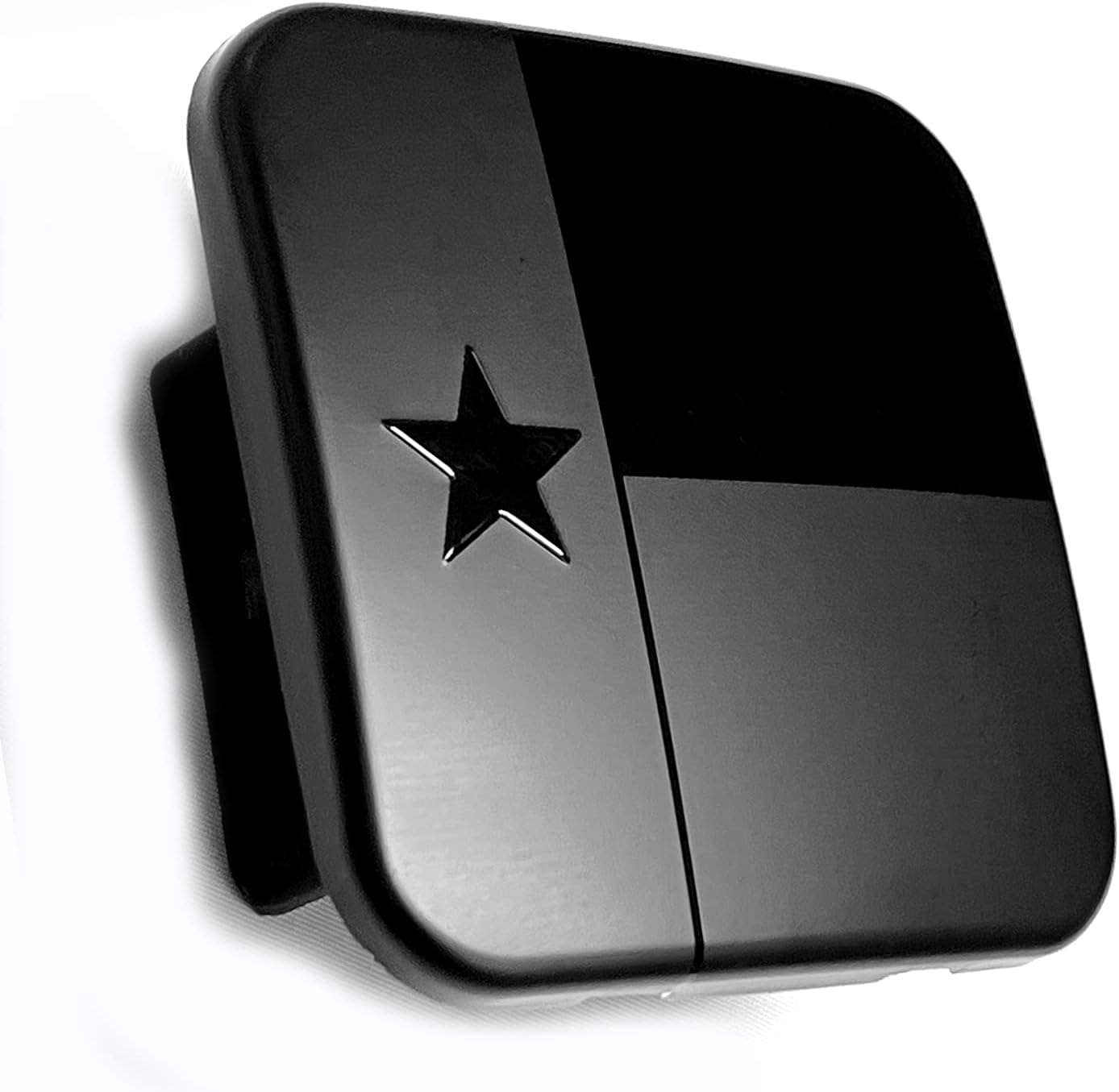 Texas State Flag Hitch Cover Plug (Fits 2" Receiver, Black)