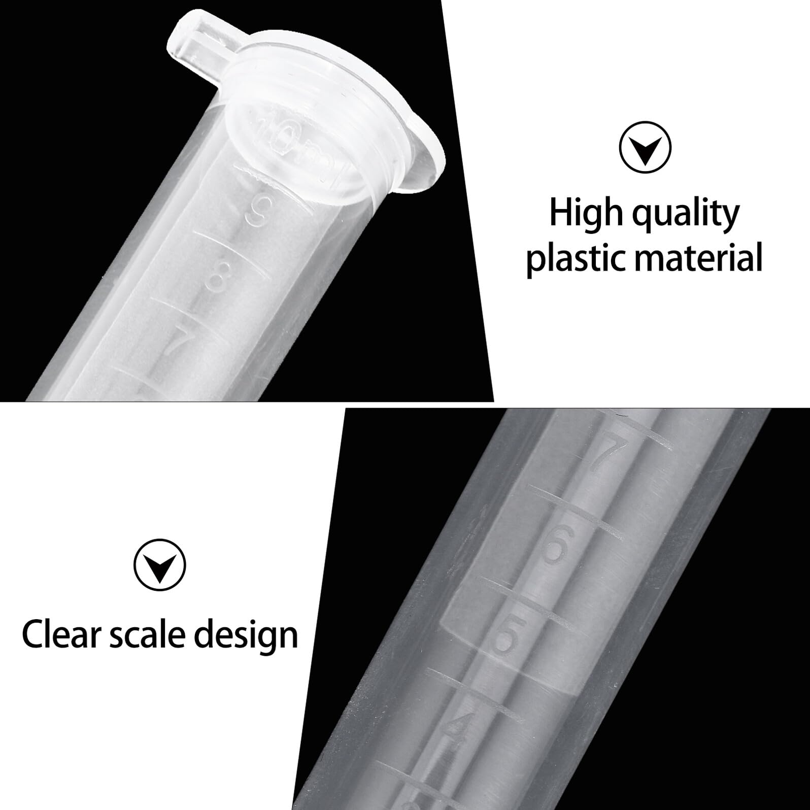 CHILDWEET 200 Provette da Centrifuga Scala da 10 Ml, Tubi Centrifughi in Plastica Tappo a Tenuta, per Esperimenti Scientifici e Uso Ospedaliero