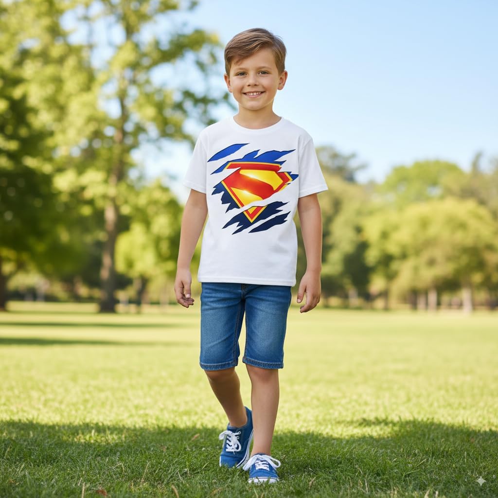 DC Comics Boys Superman James Gunn Movie Logo T-Shirt | Boys 4-20 Sizes - Image 3