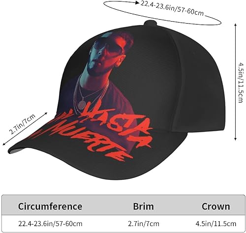 Miniatura 2 de Anuel Rapper Aa Singer Real Hasta La Muerte Gorra De Béisbol Unisex Casual Ajustable Sombrero Al Aire Libre Sombreros Negro, Negro -