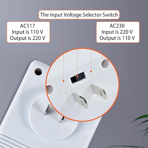 Miniatura 8 de Convertidor de corriente convertidor de voltaje de 50 W, adaptador de viaje AC110V120V a 220V240V convertidor de voltaje elevador y descendente