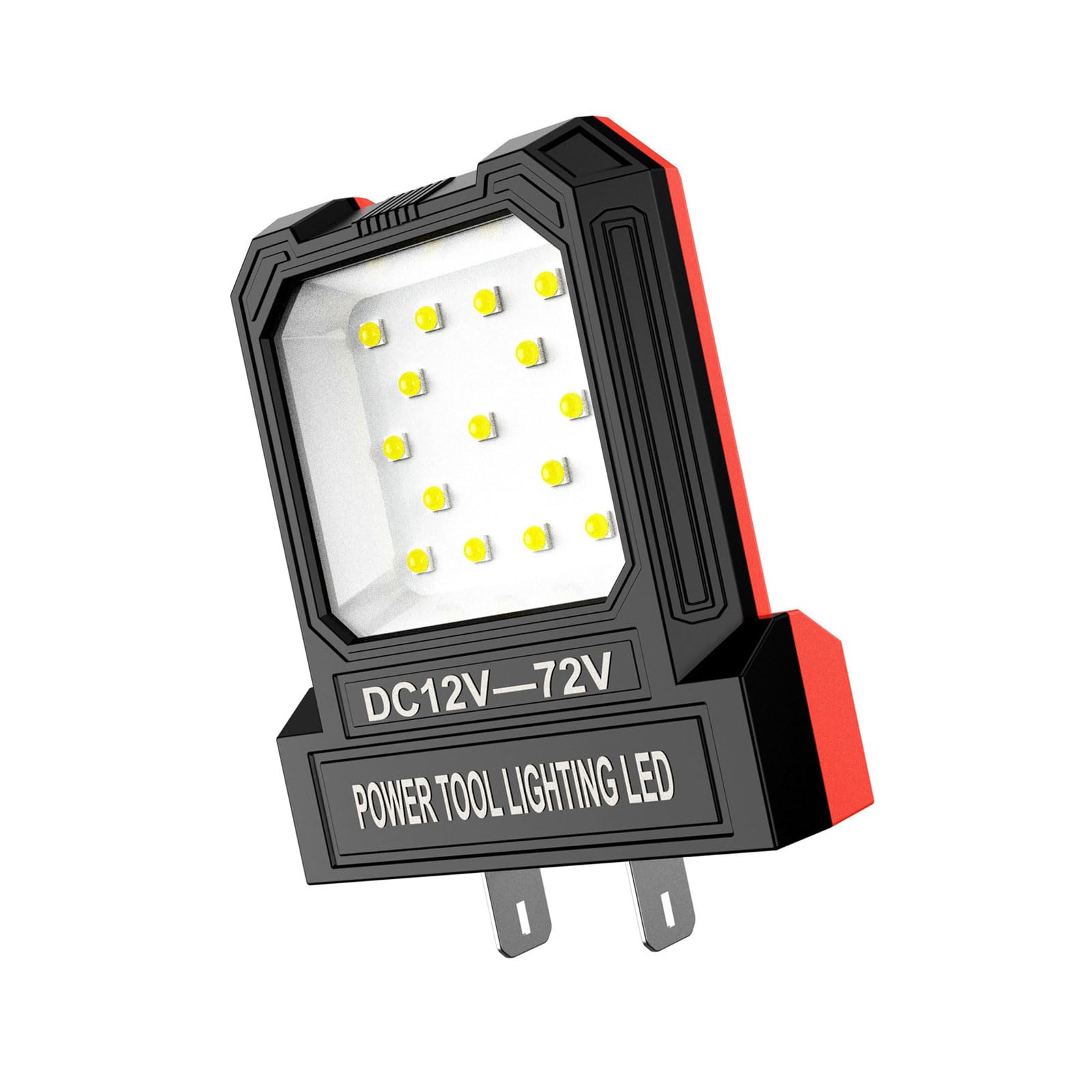 Powerful 550LM LED Work Light for 12-72V Batteries Adjustable Connector Cordless LED Work Light Camping Lamp Camping Lamp Battery Operated